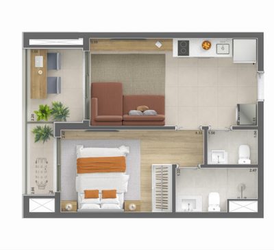 Casa, 1 quarto, 58 m² - Foto 4