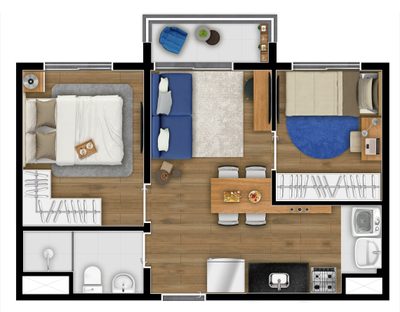 Apartamento, 2 quartos, 40 m² - Foto 3