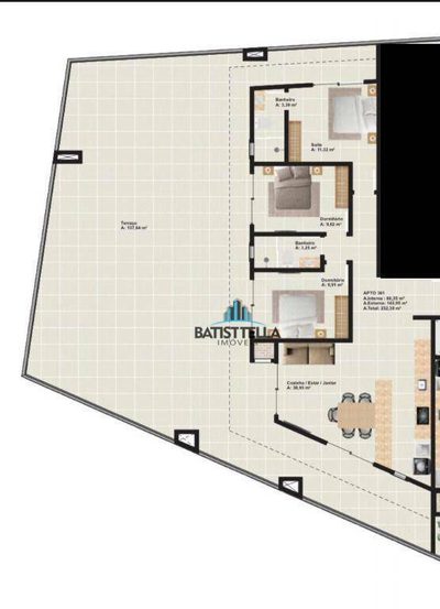 Cobertura, 3 quartos, 232 m² - Foto 2