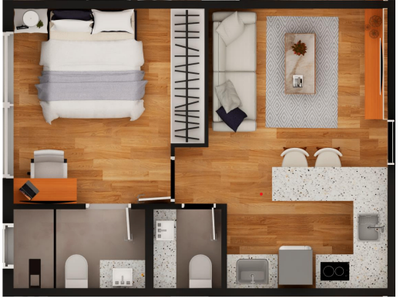 Apartamento, 1 quarto, 35 m² - Foto 3