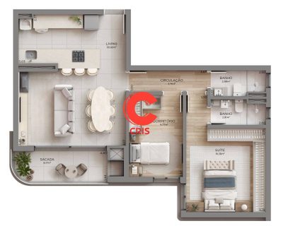 Apartamento, 3 quartos, 128 m² - Foto 2