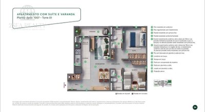 Apartamento, 2 quartos, 45 m² - Foto 3