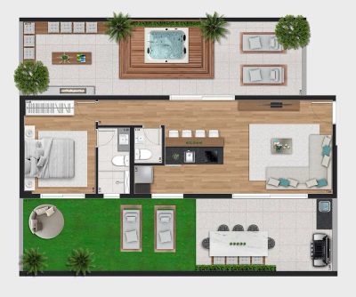 Apartamento, 1 quarto, 52 m² - Foto 4