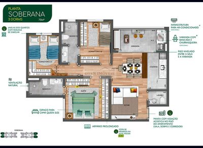 Apartamento, 3 quartos - Foto 2
