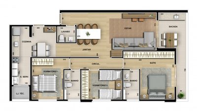 Apartamento, 3 quartos, 112 m² - Foto 3