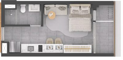 Apartamento, 1 quarto, 34 m² - Foto 1