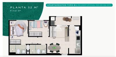 Apartamento, 2 quartos, 53 m² - Foto 3