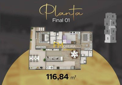 Apartamento, 3 quartos, 116 m² - Foto 2
