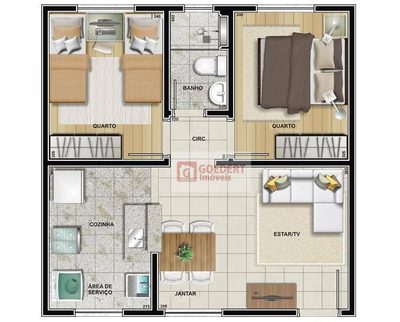 Apartamento, 2 quartos, 47 m² - Foto 3