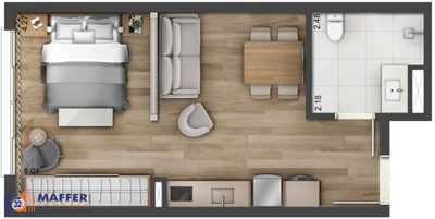 Apartamento, 1 quarto, 42 m² - Foto 1