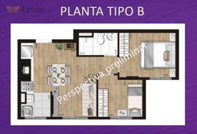 Apartamento, 2 quartos, 40 m² - Foto 1