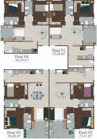 Apartamento, 2 quartos, 70 m² - Foto 2