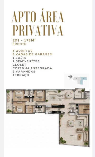 Apartamento, 3 quartos, 183 m² - Foto 3