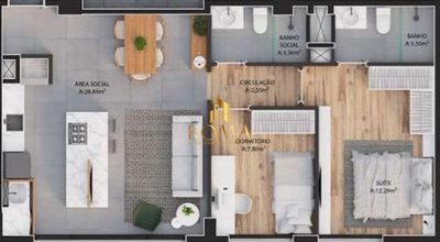 Apartamento, 2 quartos, 67 m² - Foto 2