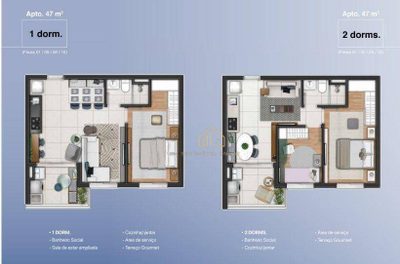 Apartamento, 1 quarto, 47 m² - Foto 2