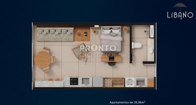 Apartamento, 1 quarto, 39 m² - Foto 1