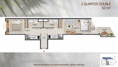 Apartamento, 2 quartos, 52 m² - Foto 2