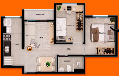 Apartamento, 2 quartos, 45 m² - Foto 5