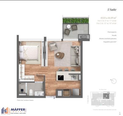 Apartamento, 1 quarto, 43 m² - Foto 4