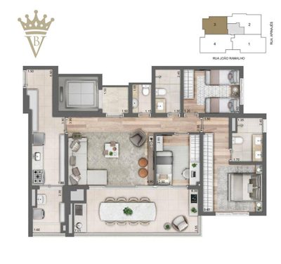 Apartamento, 3 quartos, 115 m² - Foto 3