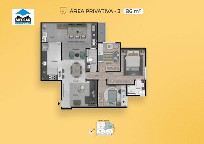 Apartamento, 3 quartos, 78 m² - Foto 1