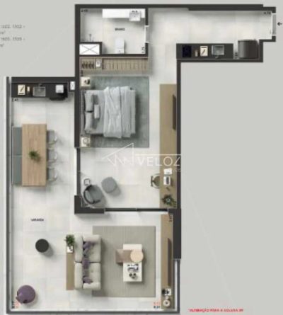 Apartamento, 1 quarto, 80 m² - Foto 1