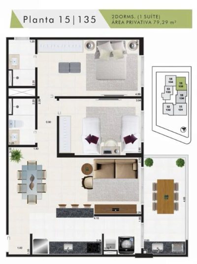 Apartamento, 2 quartos, 79 m² - Foto 4