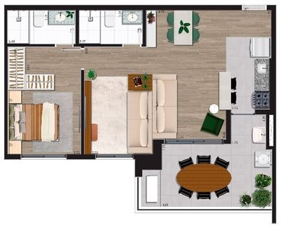 Apartamento, 2 quartos, 69 m² - Foto 3