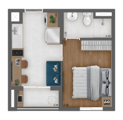 Apartamento, 1 quarto, 24 m² - Foto 5