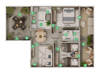 Apartamento, 2 quartos, 40 m² - Foto 3