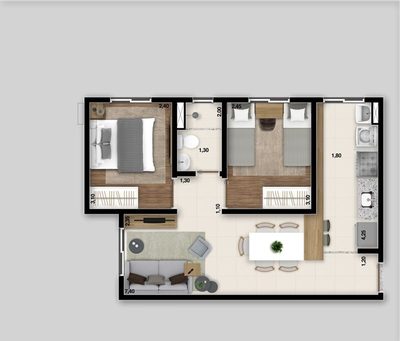 Apartamento, 2 quartos, 47 m² - Foto 5
