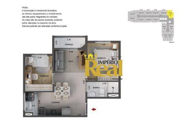 Apartamento, 2 quartos, 34 m² - Foto 2