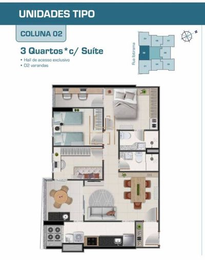 Apartamento, 3 quartos, 69 m² - Foto 2