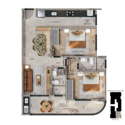 Apartamento, 2 quartos, 72 m² - Foto 1