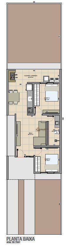 Casa, 2 quartos, 58 m² - Foto 2