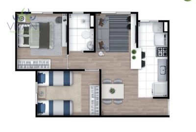 Apartamento, 2 quartos - Foto 3