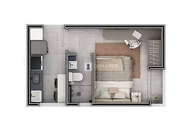 Kitnet-Studio, 34 m² - Foto 2