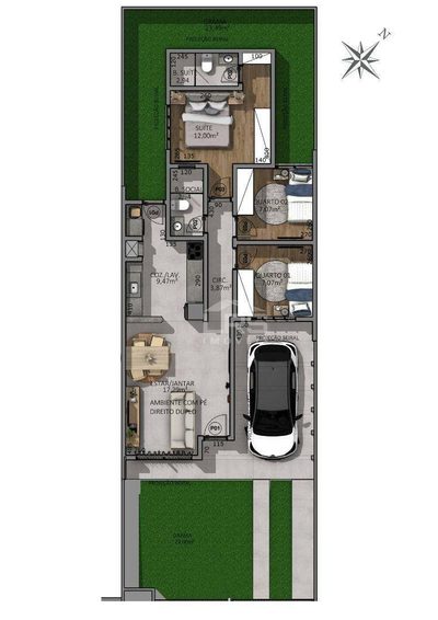 Casa, 3 quartos, 75 m² - Foto 5