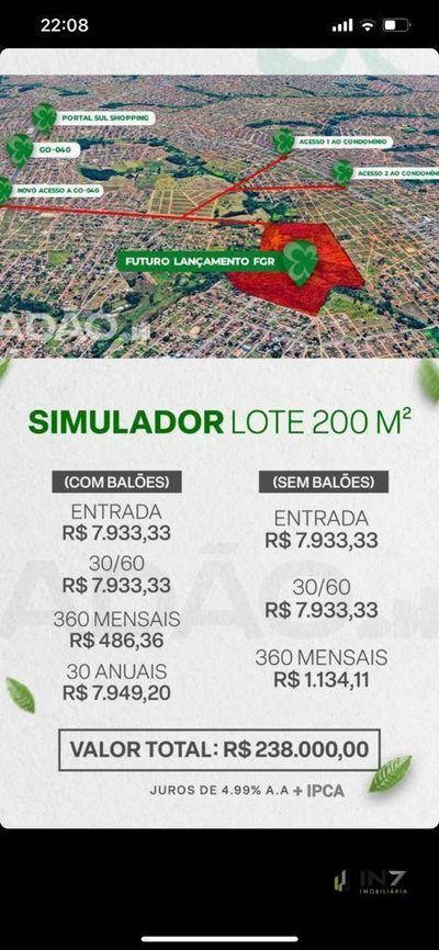 Loteamento e Condomínio, 200 m² - Foto 1