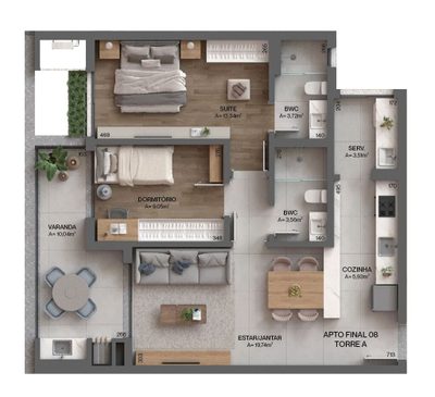 Apartamento, 3 quartos, 131 m² - Foto 3