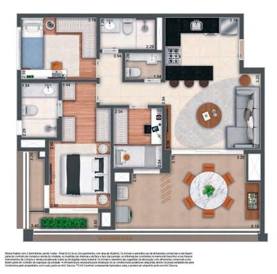Apartamento, 2 quartos, 70 m² - Foto 3
