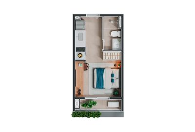 Apartamento, 1 quarto, 24 m² - Foto 1
