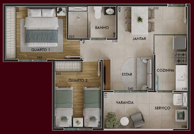 Apartamento, 2 quartos, 41 m² - Foto 3
