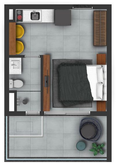 Apartamento, 1 quarto, 55 m² - Foto 3