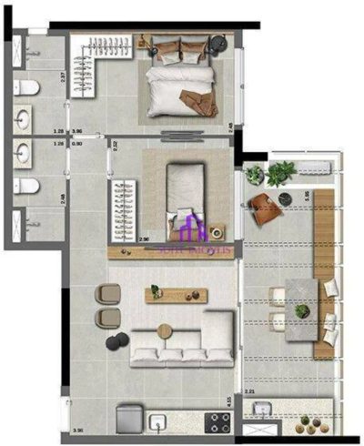 Apartamento, 2 quartos, 67 m² - Foto 2