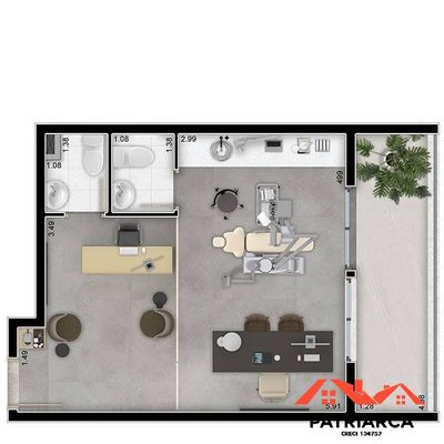 Sala-Conjunto, 32 m² - Foto 3