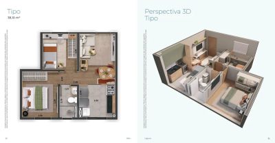 Apartamento, 2 quartos, 38 m² - Foto 2