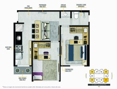 Apartamento, 2 quartos, 39 m² - Foto 2