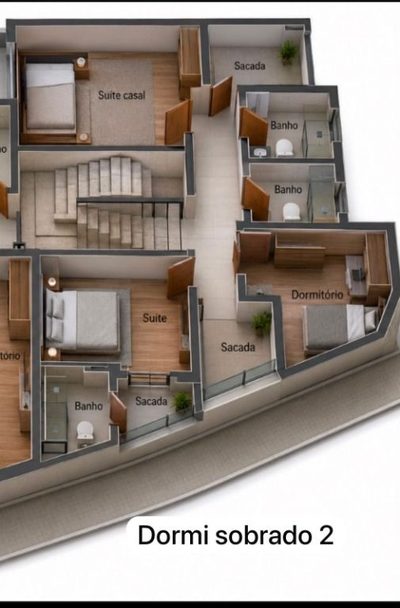 Sobrado, 3 quartos, 123 m² - Foto 2