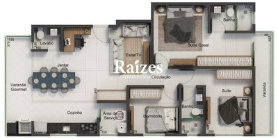 Apartamento, 3 quartos, 98 m² - Foto 2